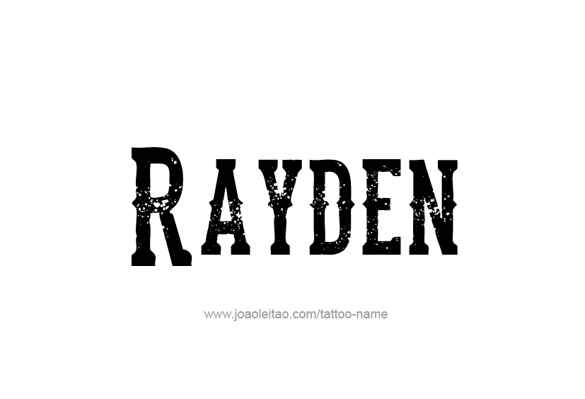 Tattoo Design  Name Rayden   