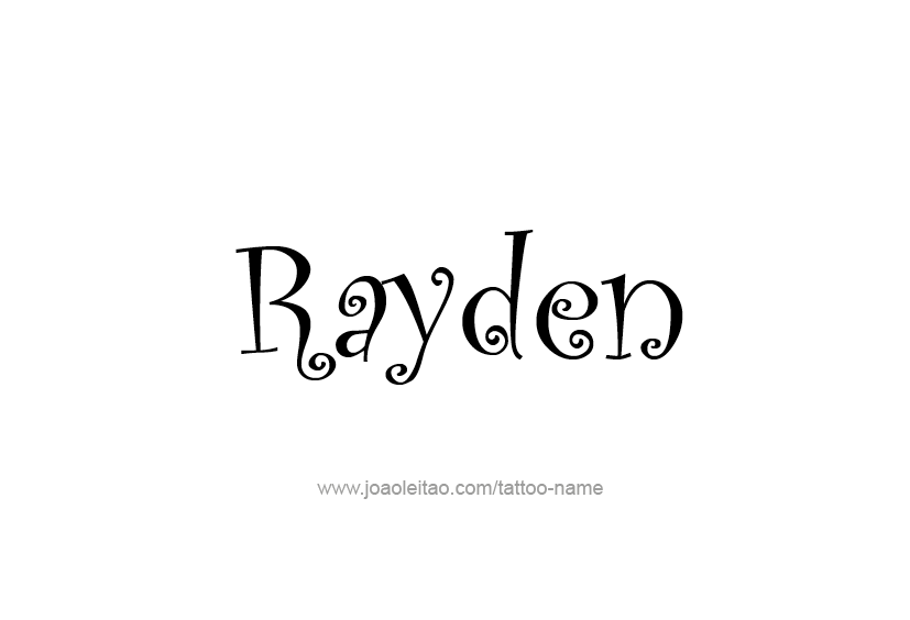 Tattoo Design  Name Rayden   