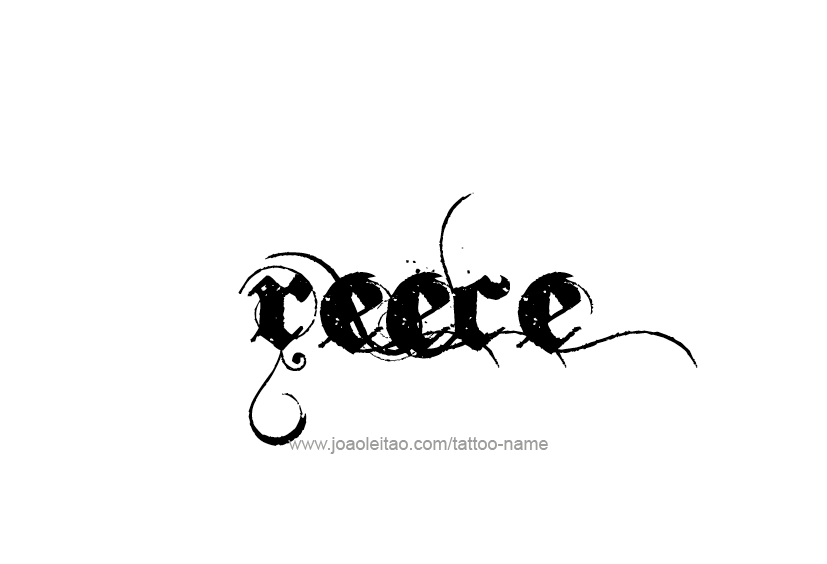 Tattoo Design  Name Reece   