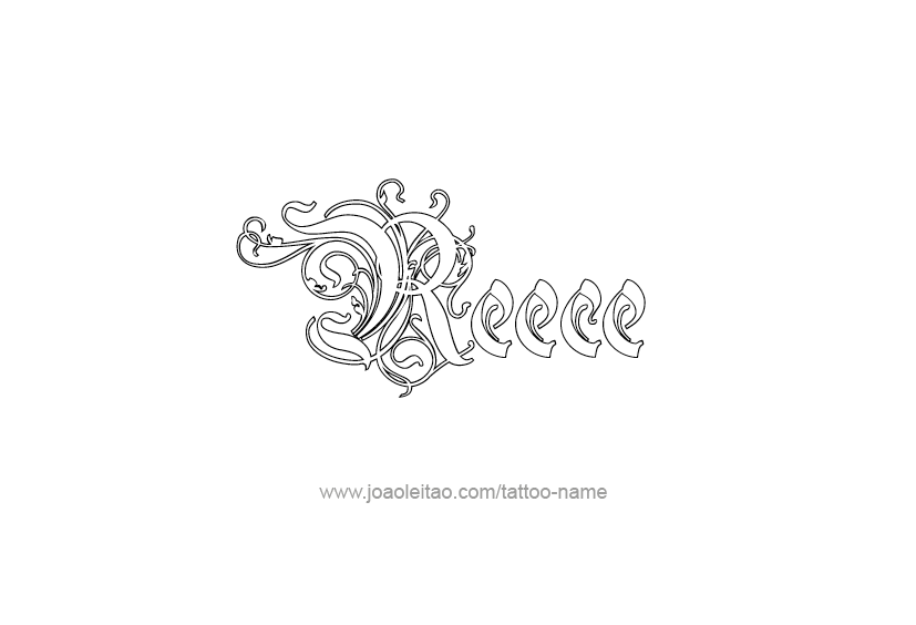 Tattoo Design  Name Reece   