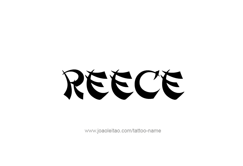 Tattoo Design  Name Reece