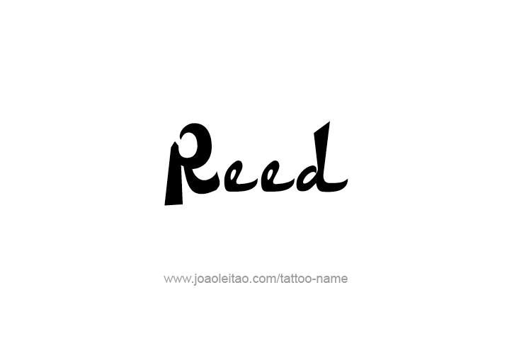 Tattoo Design  Name Reed   