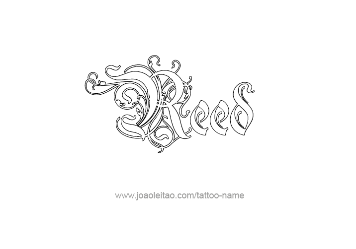 Tattoo Design  Name Reed   