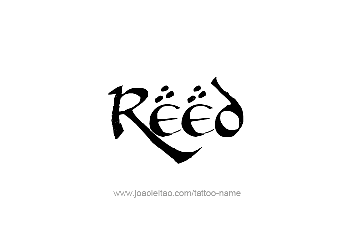 Tattoo Design  Name Reed   