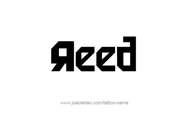 Tattoo Design  Name Reed   