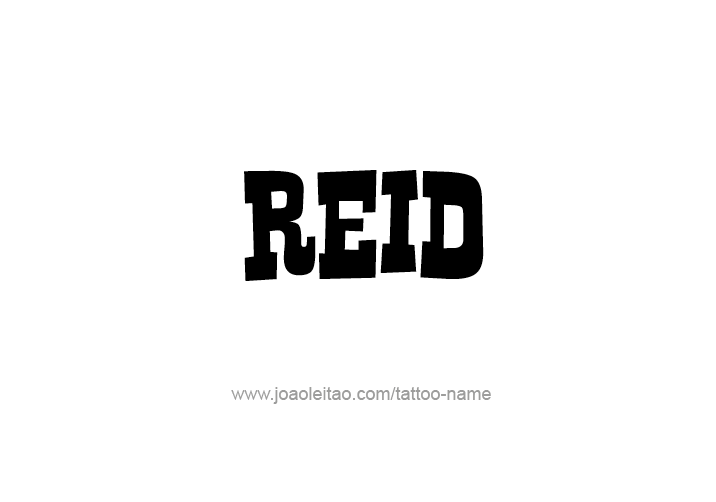 Tattoo Design  Name Reid   