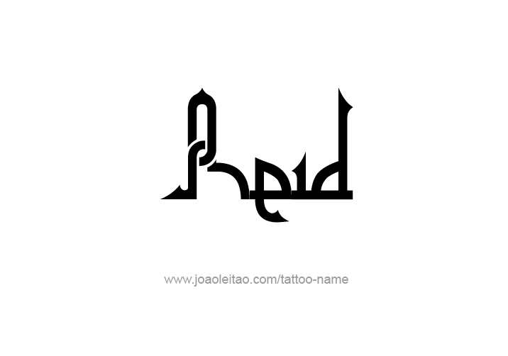 Tattoo Design  Name Reid   