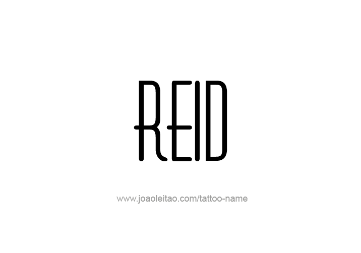 Tattoo Design  Name Reid   