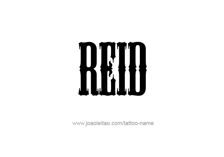 Tattoo Design  Name Reid   