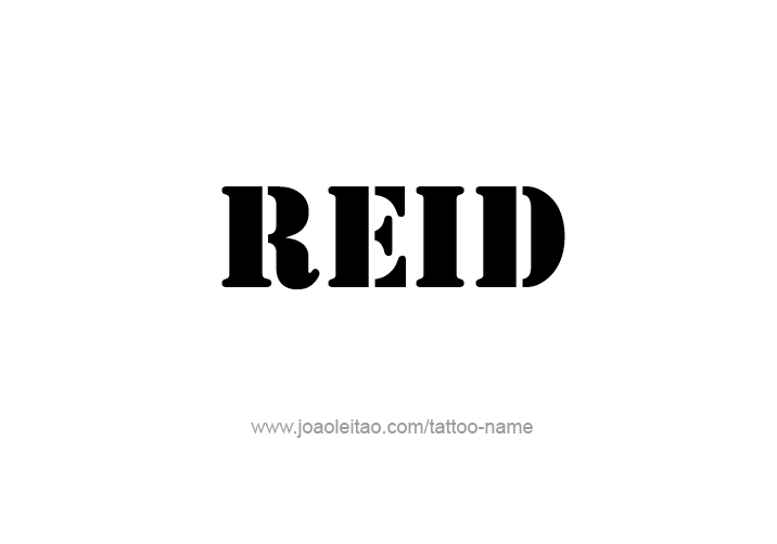 Tattoo Design  Name Reid   