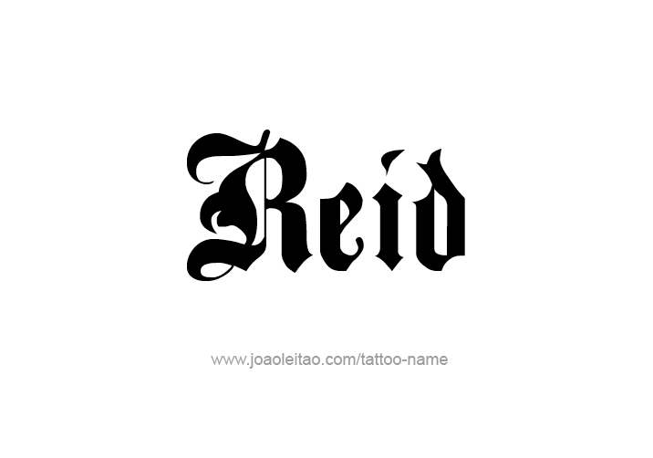 Tattoo Design  Name Reid   