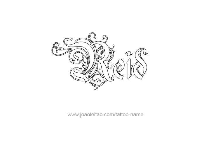 Tattoo Design  Name Reid   