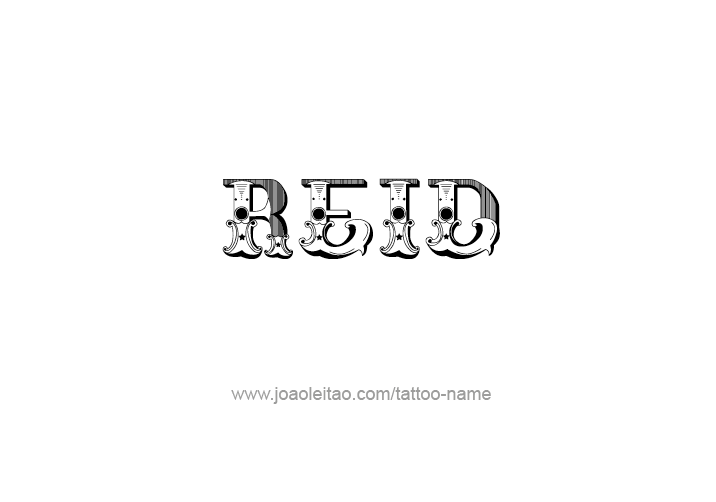 Tattoo Design  Name Reid   