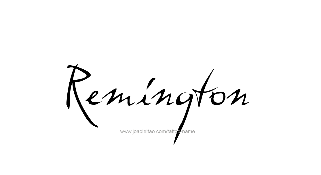 Tattoo Design  Name Remington   