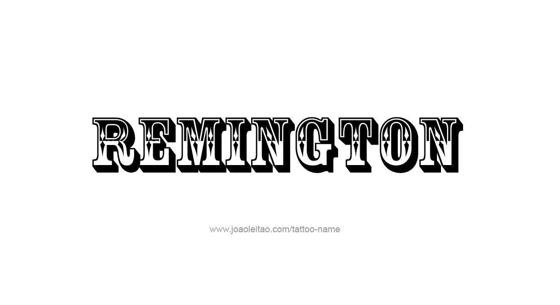 Tattoo Design  Name Remington   
