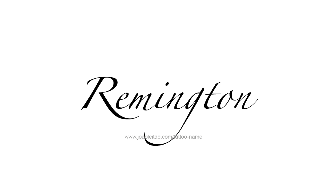 Tattoo Design  Name Remington   