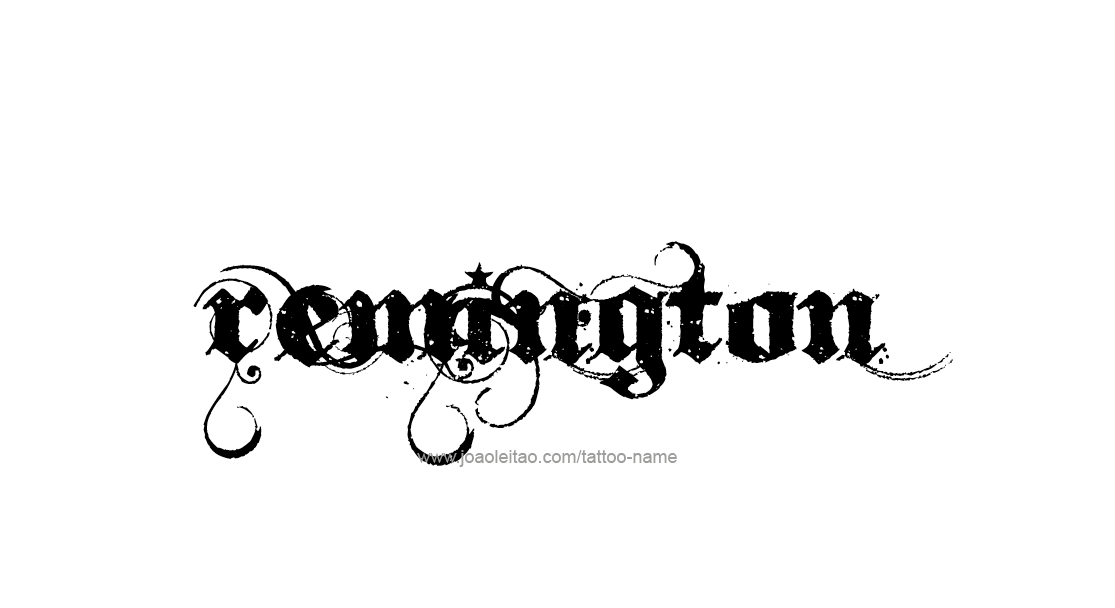 Tattoo Design  Name Remington   