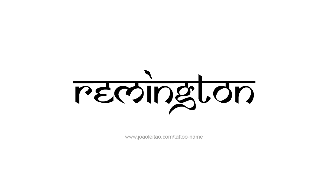 Tattoo Design  Name Remington   