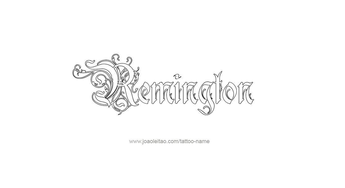 Tattoo Design  Name Remington   