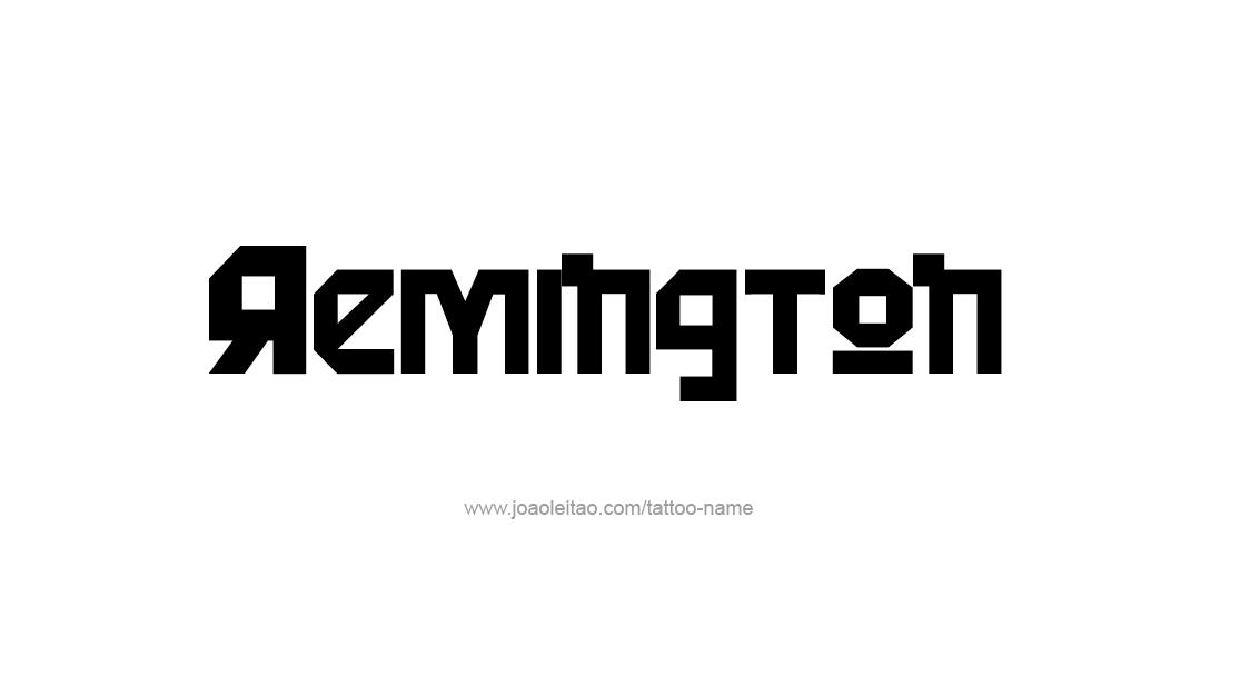 Tattoo Design  Name Remington   