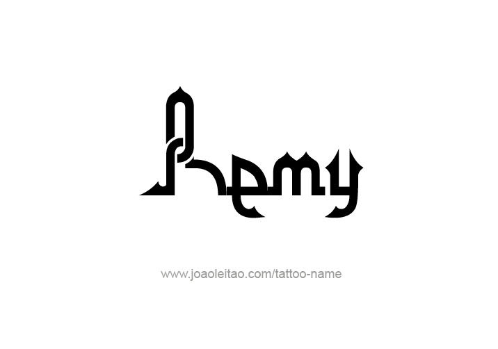 Tattoo Design  Name Remy   