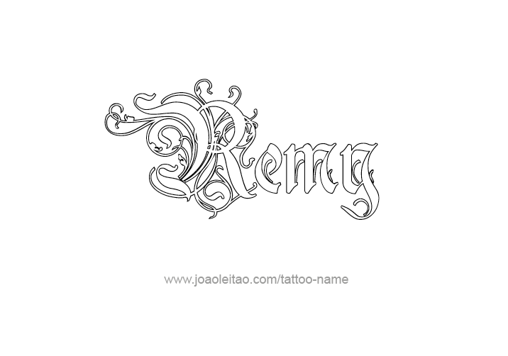 Tattoo Design  Name Remy   