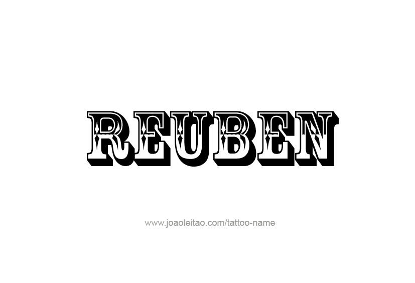 Tattoo Design  Name Reuben   