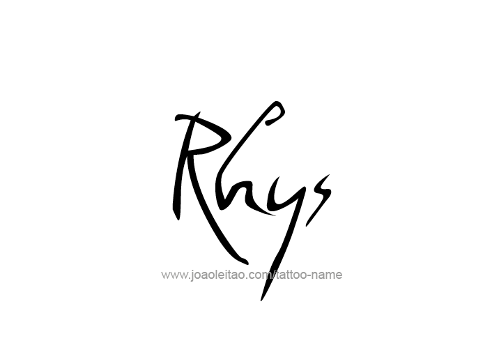 Tattoo Design  Name Rhys   