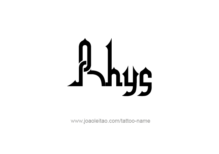 Tattoo Design  Name Rhys   