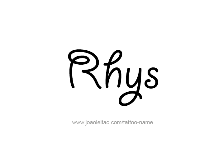 Tattoo Design  Name Rhys   