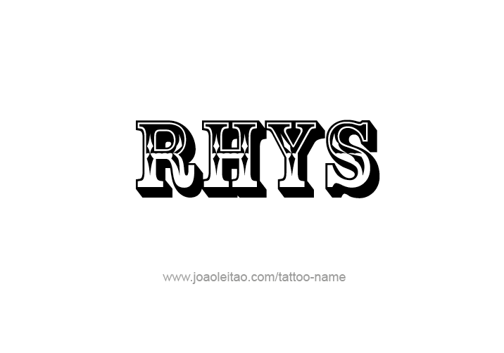 Tattoo Design  Name Rhys   