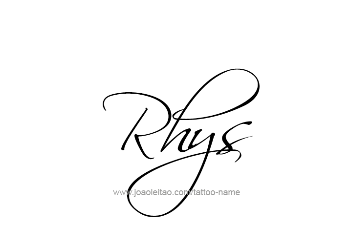 Tattoo Design  Name Rhys   