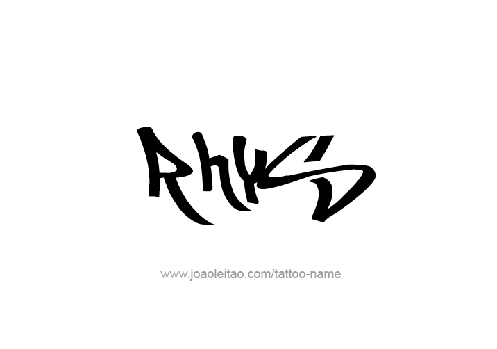 Tattoo Design  Name Rhys   