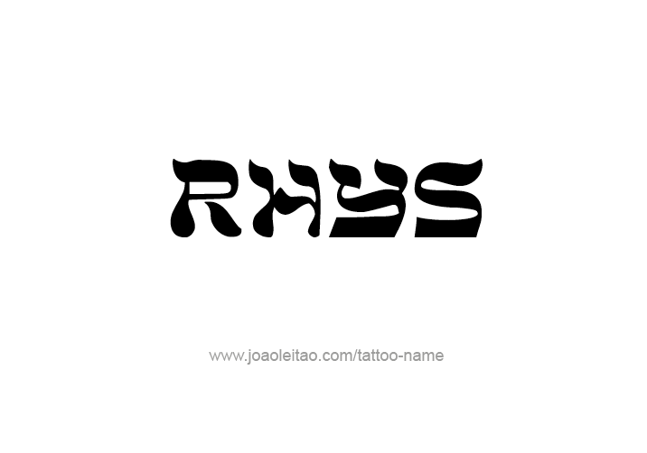 Tattoo Design  Name Rhys   