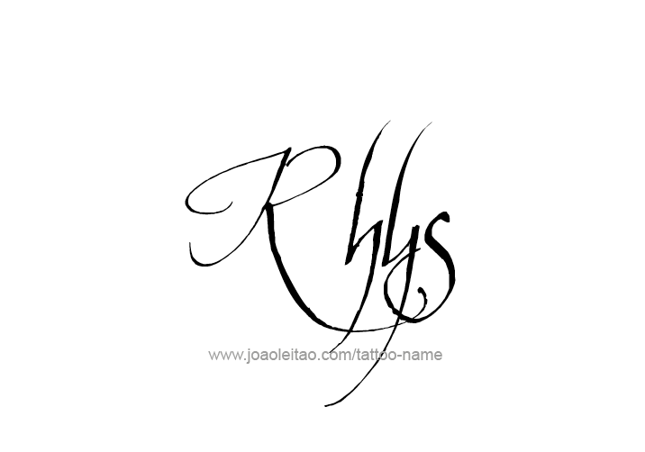 Tattoo Design  Name Rhys   