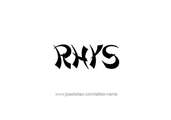 Tattoo Design  Name Rhys
