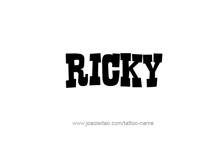 Tattoo Design  Name Ricky   