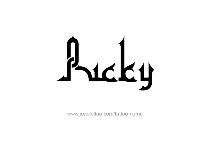 Tattoo Design  Name Ricky   