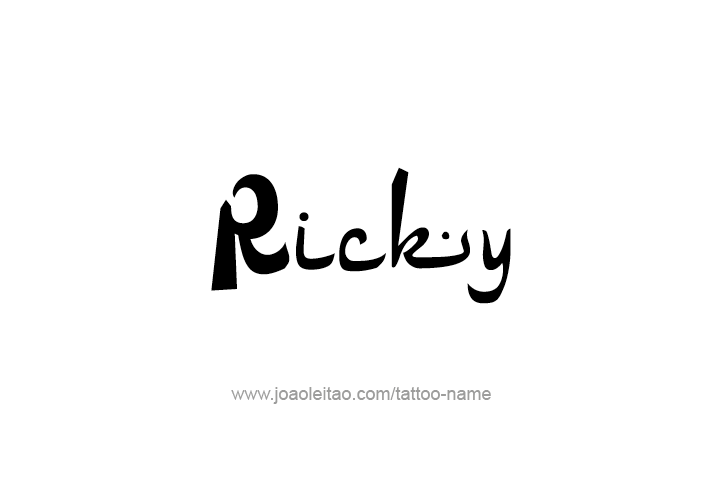 Tattoo Design  Name Ricky   