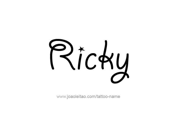 Tattoo Design  Name Ricky   