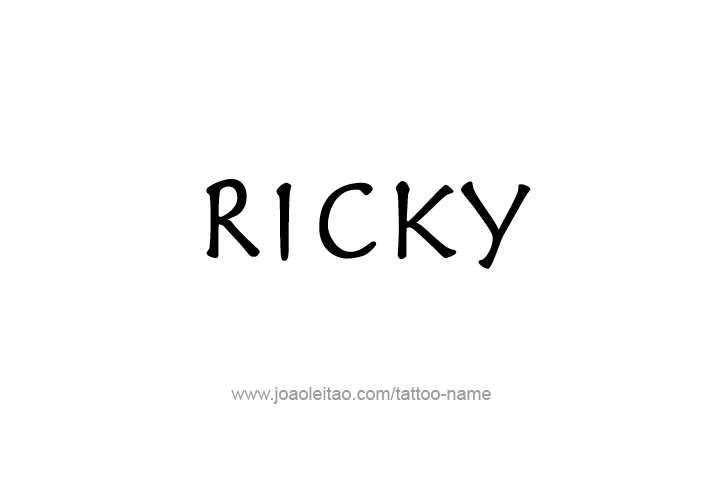 Tattoo Design  Name Ricky   