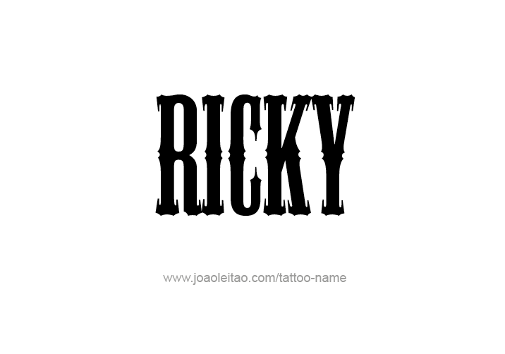 Tattoo Design  Name Ricky   