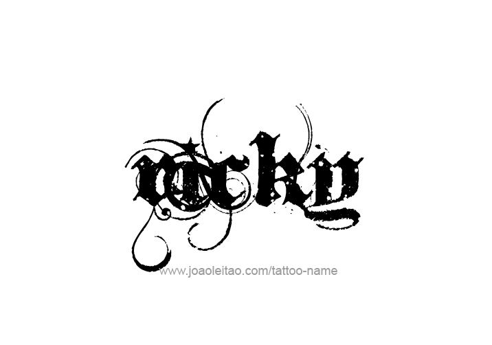 Tattoo Design  Name Ricky   