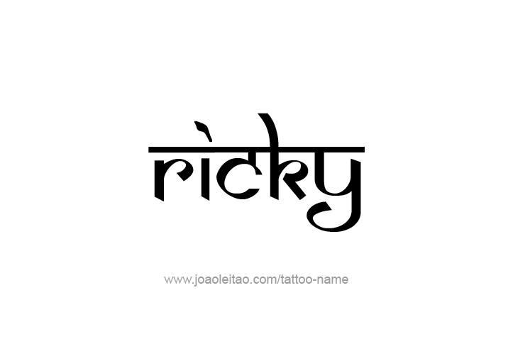 Tattoo Design  Name Ricky   