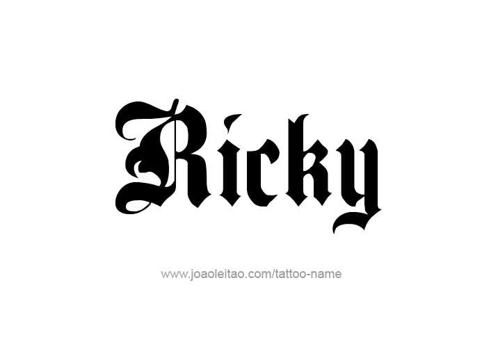 Tattoo Design  Name Ricky   