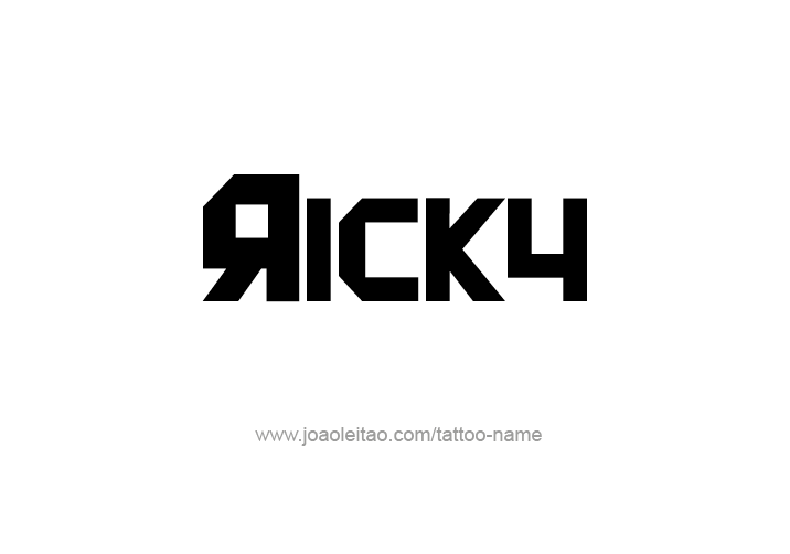 Tattoo Design  Name Ricky   