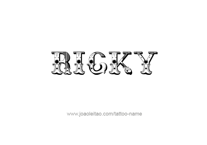 Tattoo Design  Name Ricky   