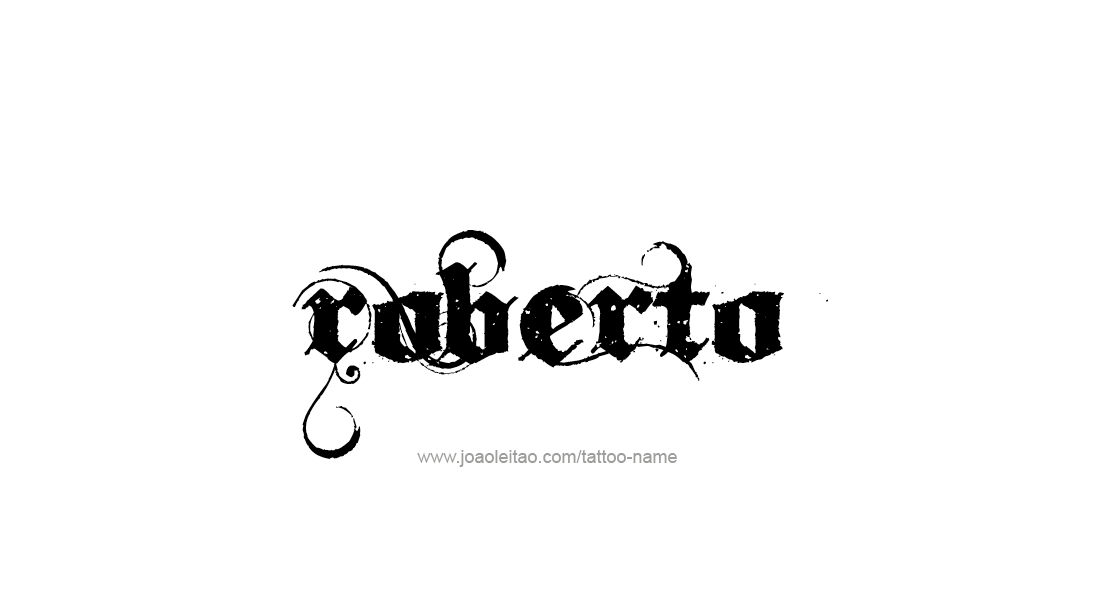 Tattoo Design  Name Roberto   