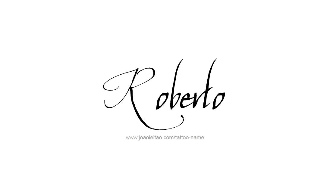 Tattoo Design  Name Roberto   