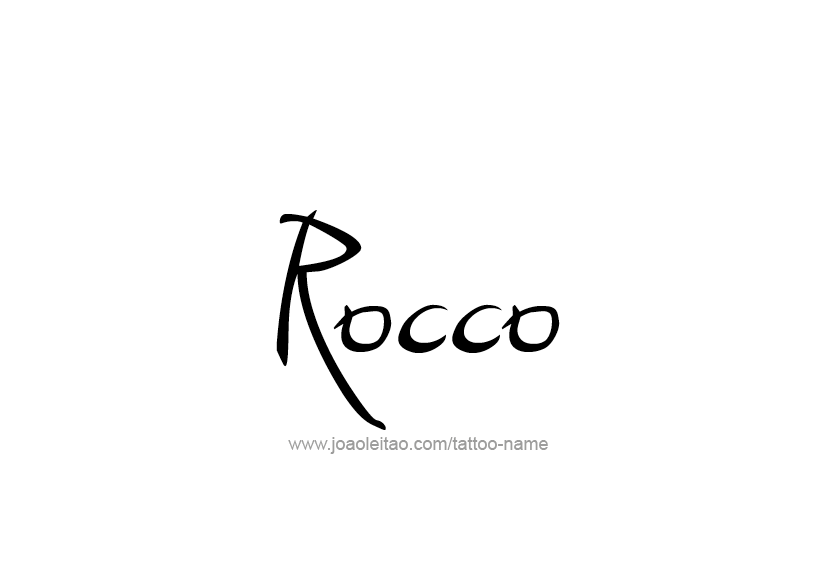 Tattoo Design  Name Rocco   